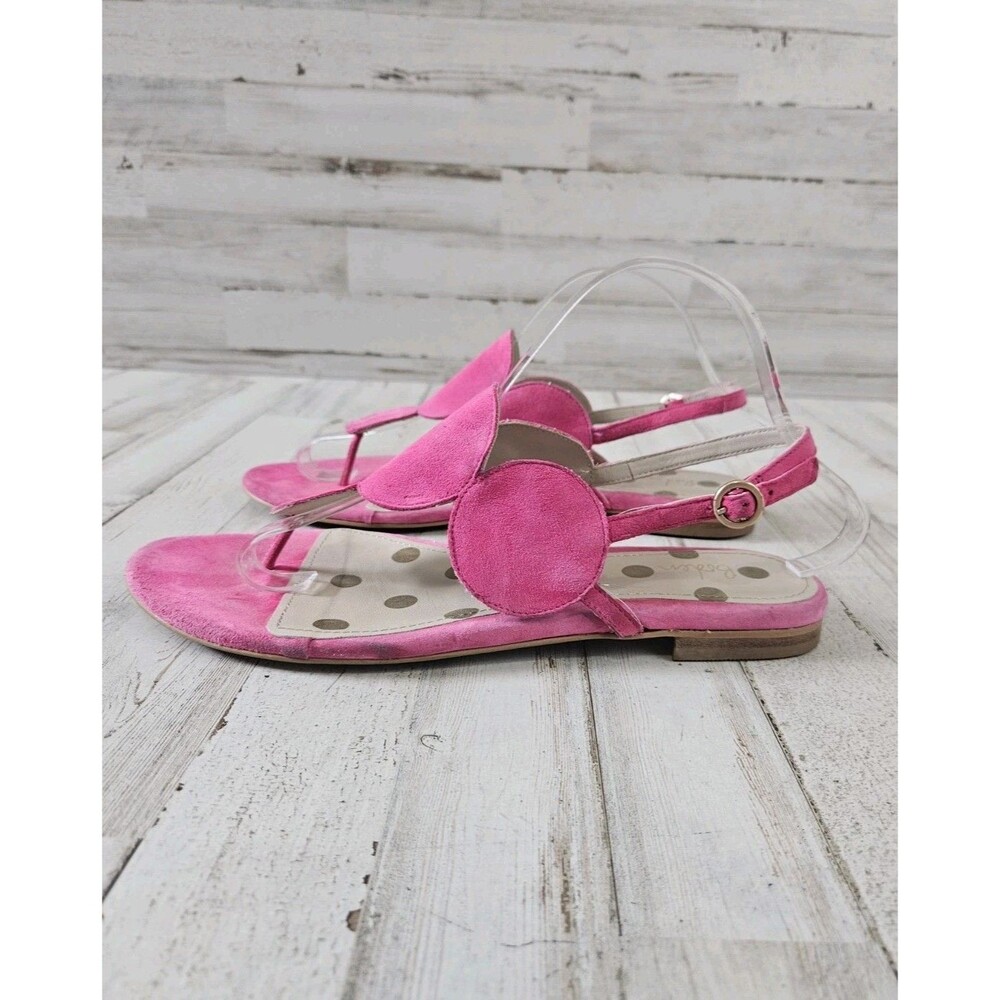 Boden Aubury Pink Suede Flats Sandals Circle Art To Wear Size 42/US 10.5